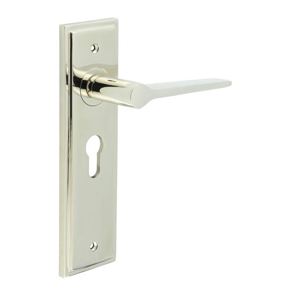 Burlington Knightbridge Door Handle Euro Backplate