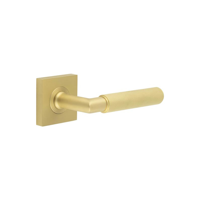 Burlington Piccadilly Door Handle on Square Plain Rose