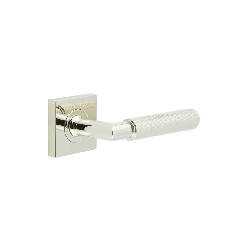 Burlington Piccadilly Door Handle on Square Plain Rose