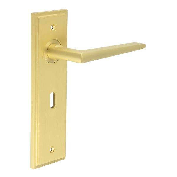 Burlington Mayfair Door Handle Lock Backplate