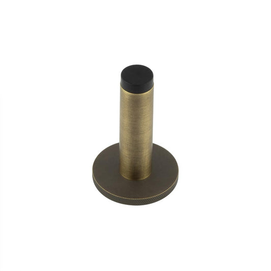 Burlington Plain Wall Mounted Door Stops Knurled Rose