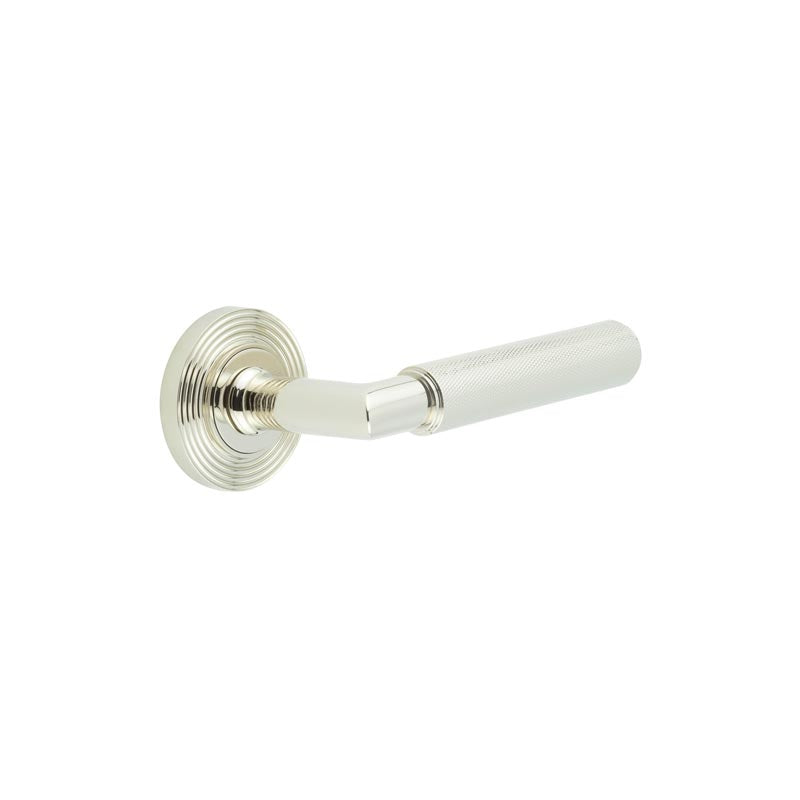 Burlington Piccadilly Door Handle on Reeded Rose