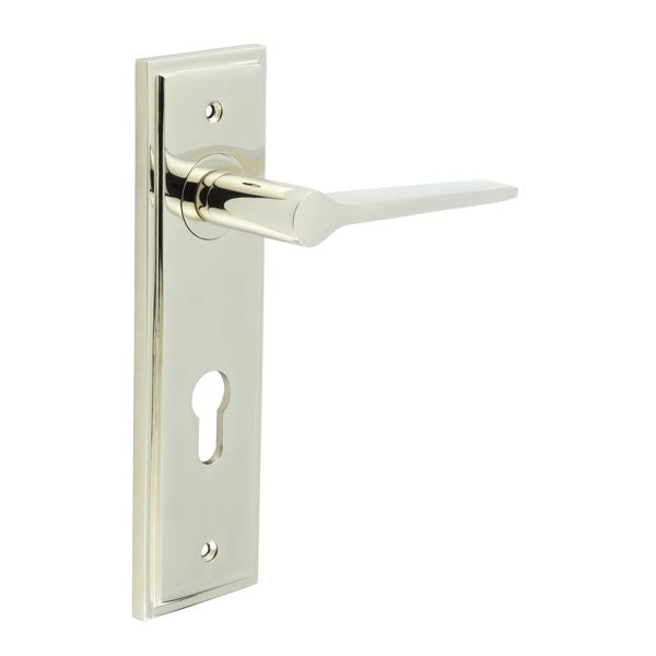 Burlington Knightbridge Door Handle Din Euro Backplate