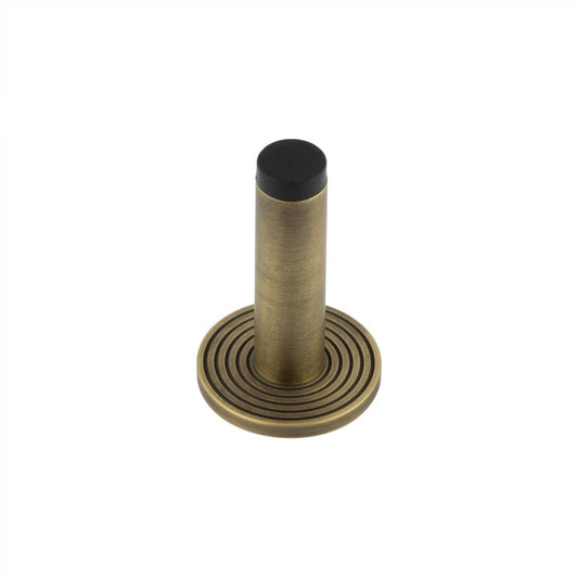 Burlington Plain Wall Mounted Door Stops Reeded Rose