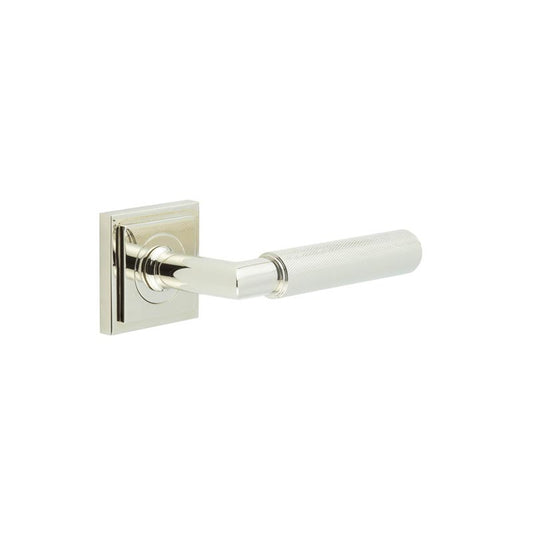 Burlington Piccadilly Door Handle on Square Stepped Rose