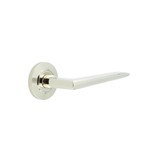 Burlington Mayfair Door Handle on Chamfered Rose