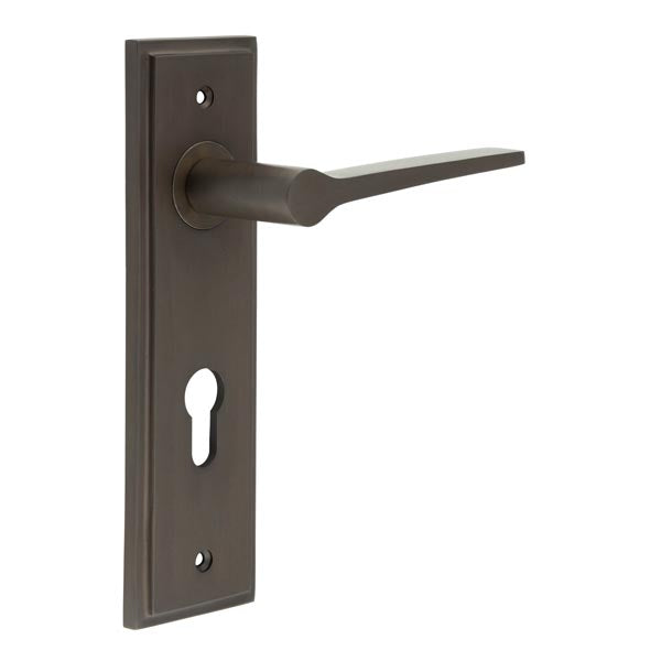 Burlington Knightbridge Door Handle Din Euro Backplate