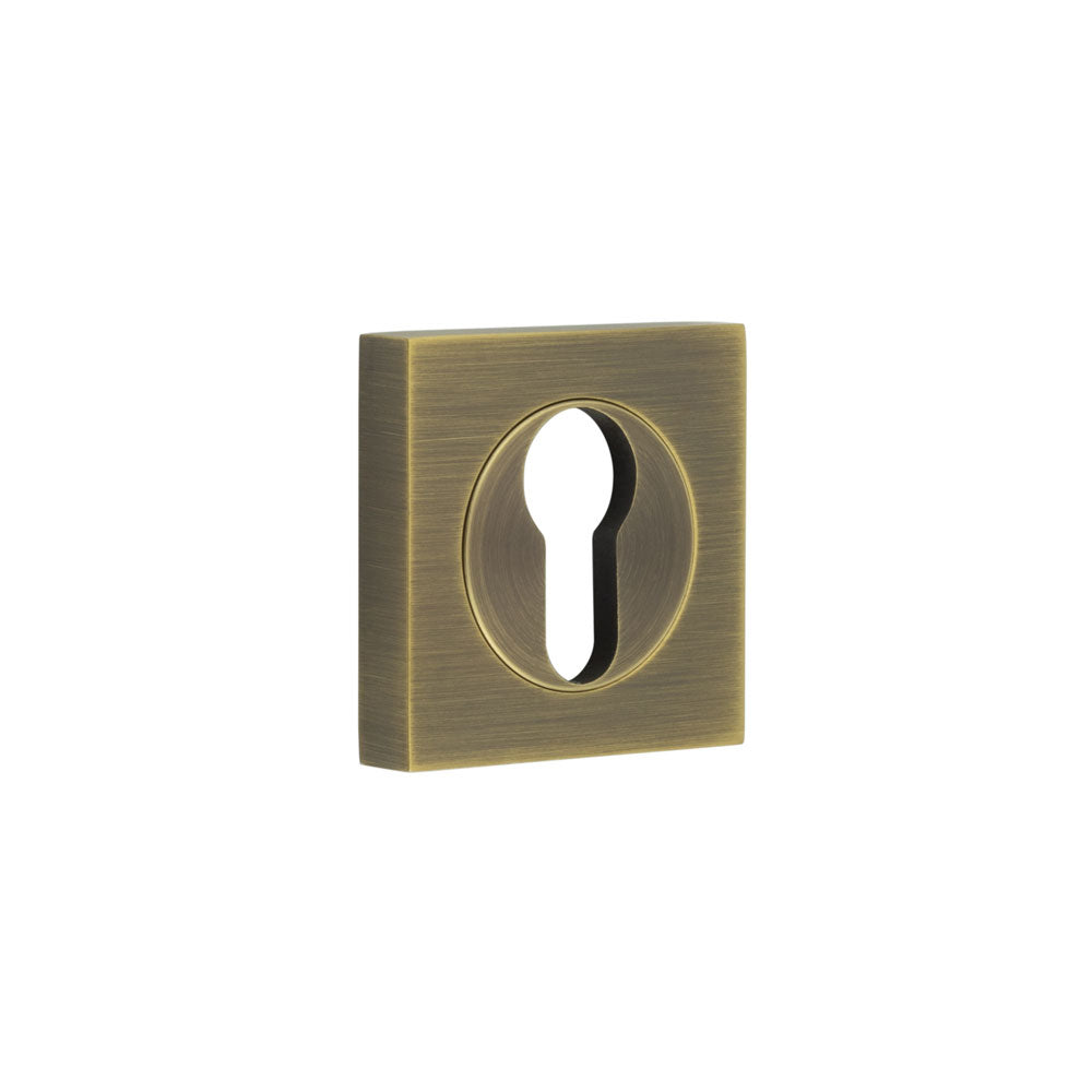 Burlington Euro Profile Escutcheons Square Plain Rose