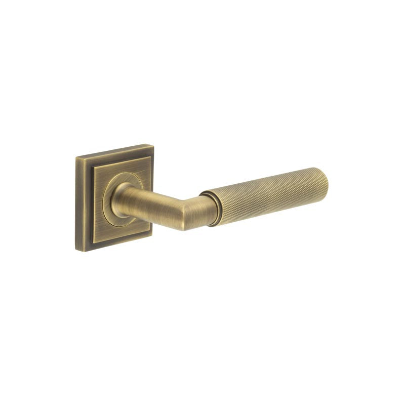 Burlington Piccadilly Door Handle on Stepped Square Rose
