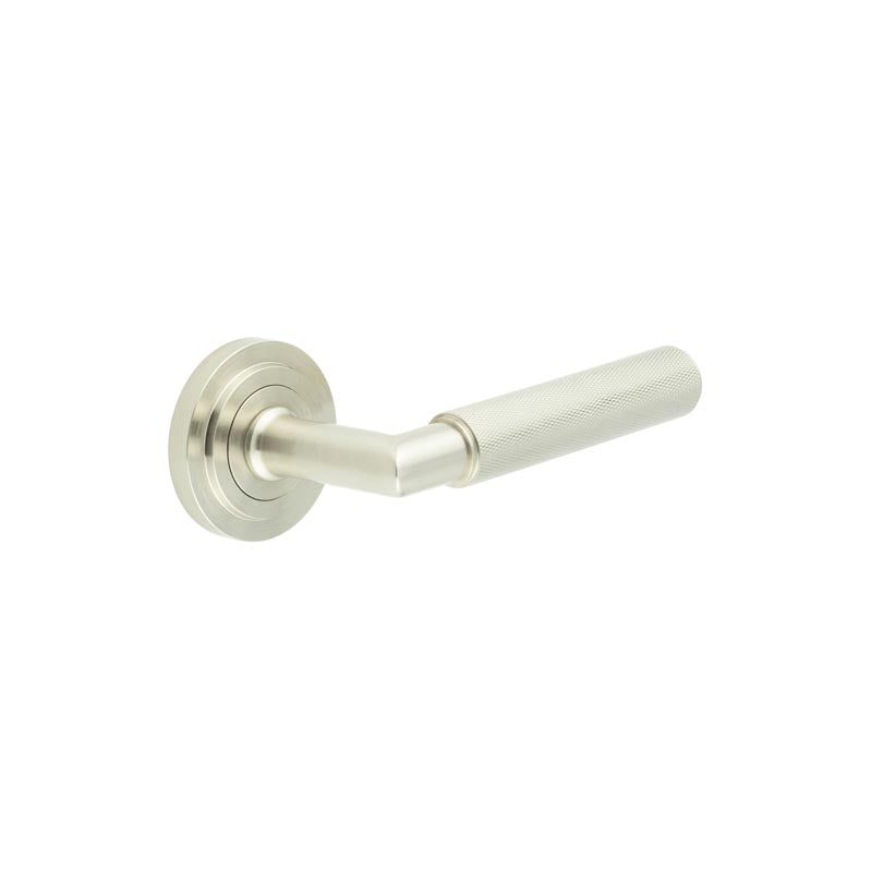 Burlington Piccadilly Door Handle on Stepped Rose