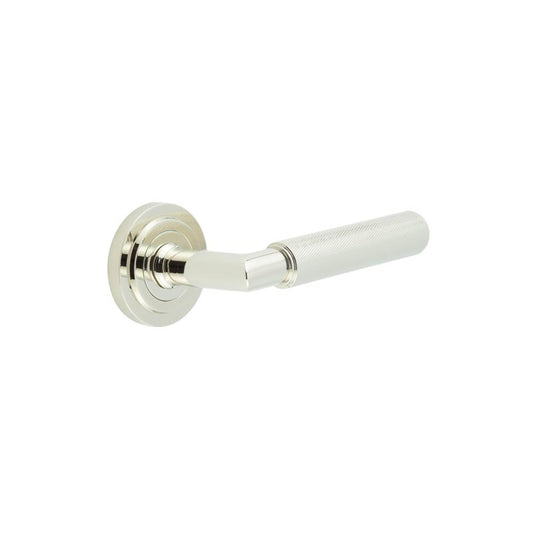 Burlington Piccadilly Door Handle on Stepped Rose