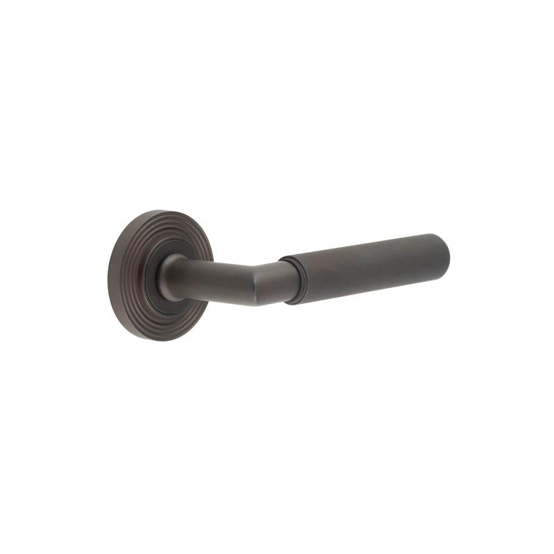 Burlington Piccadilly Door Handle on Reeded Rose