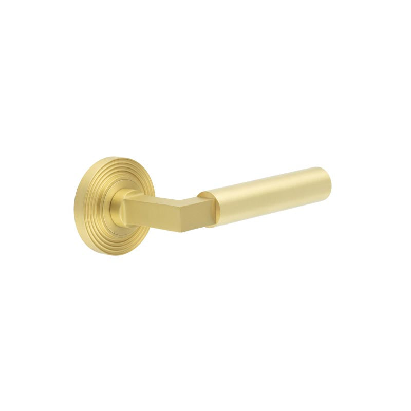 Burlington Westminster Door Handles Reeded Rose