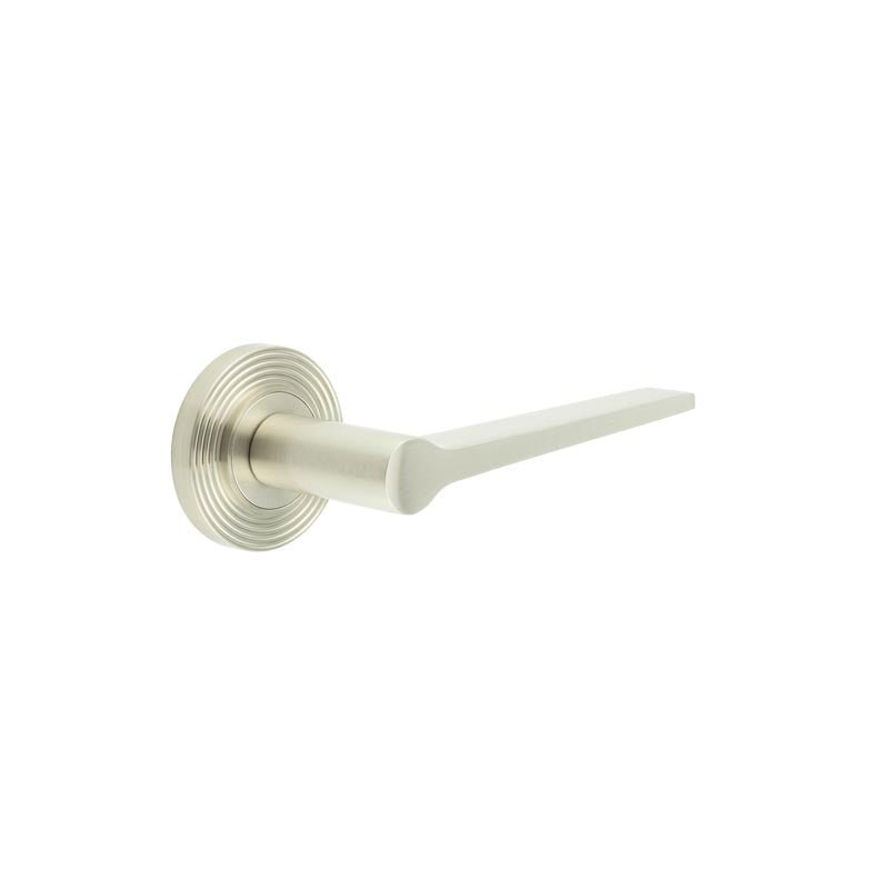 Burlington Knightsbridge Door Handle on Reeded Rose