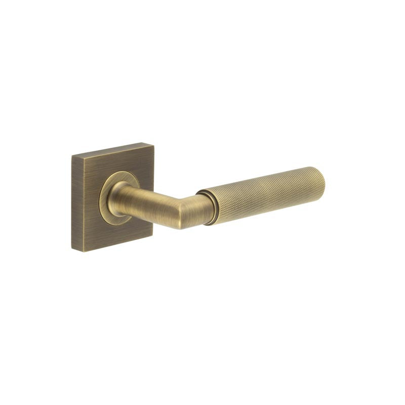 Burlington Piccadilly Door Handle on Square Plain Rose