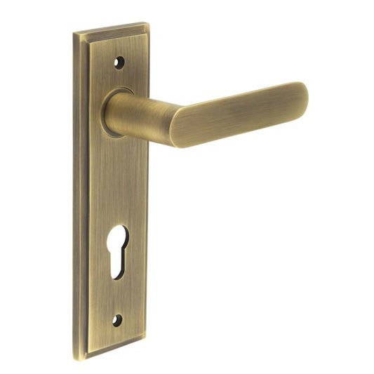 Burlington Kensington Door Handle Din Euro Backplate